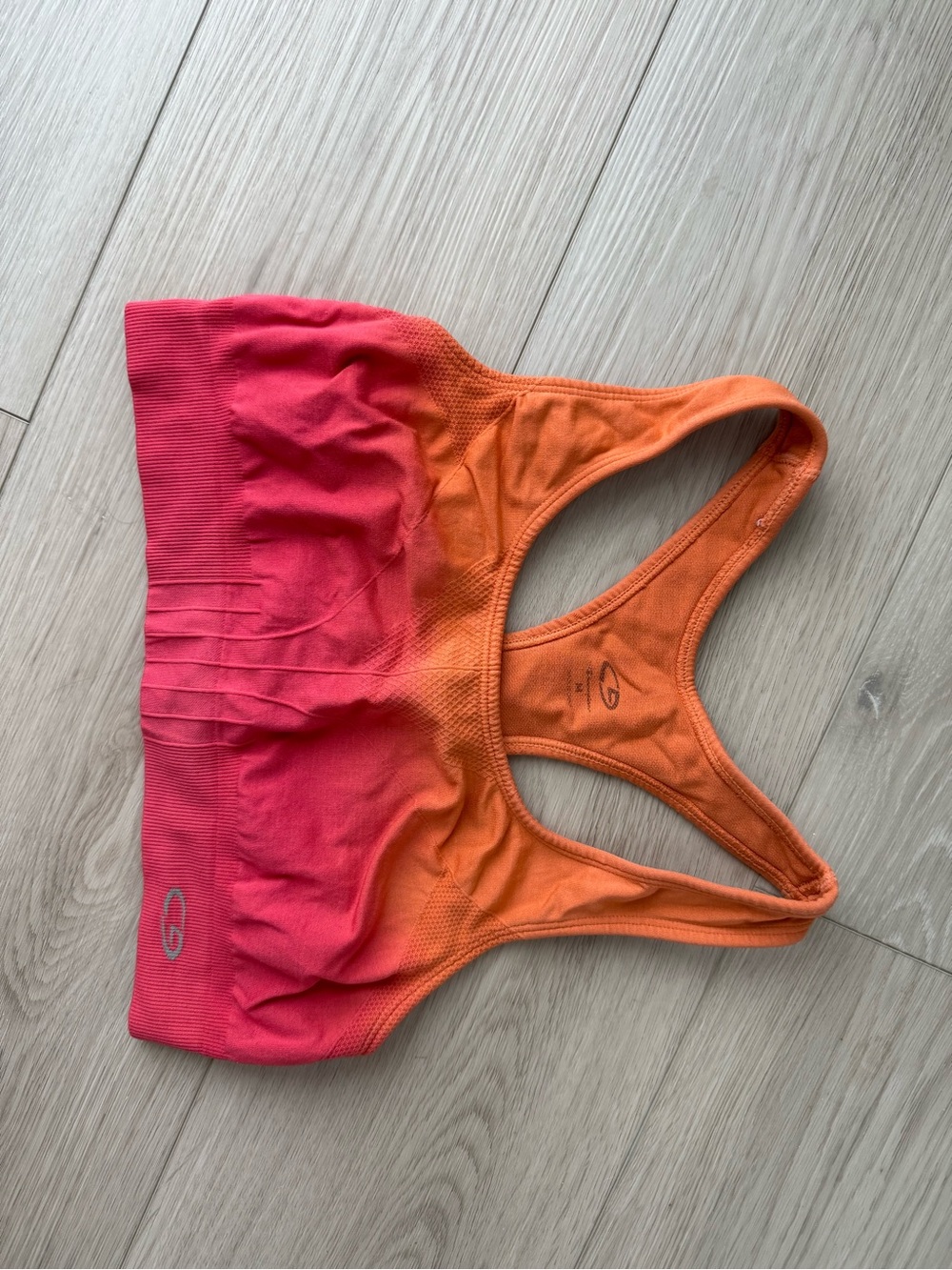 Champion Orange and Pink Ombre Racerback Sports Bra